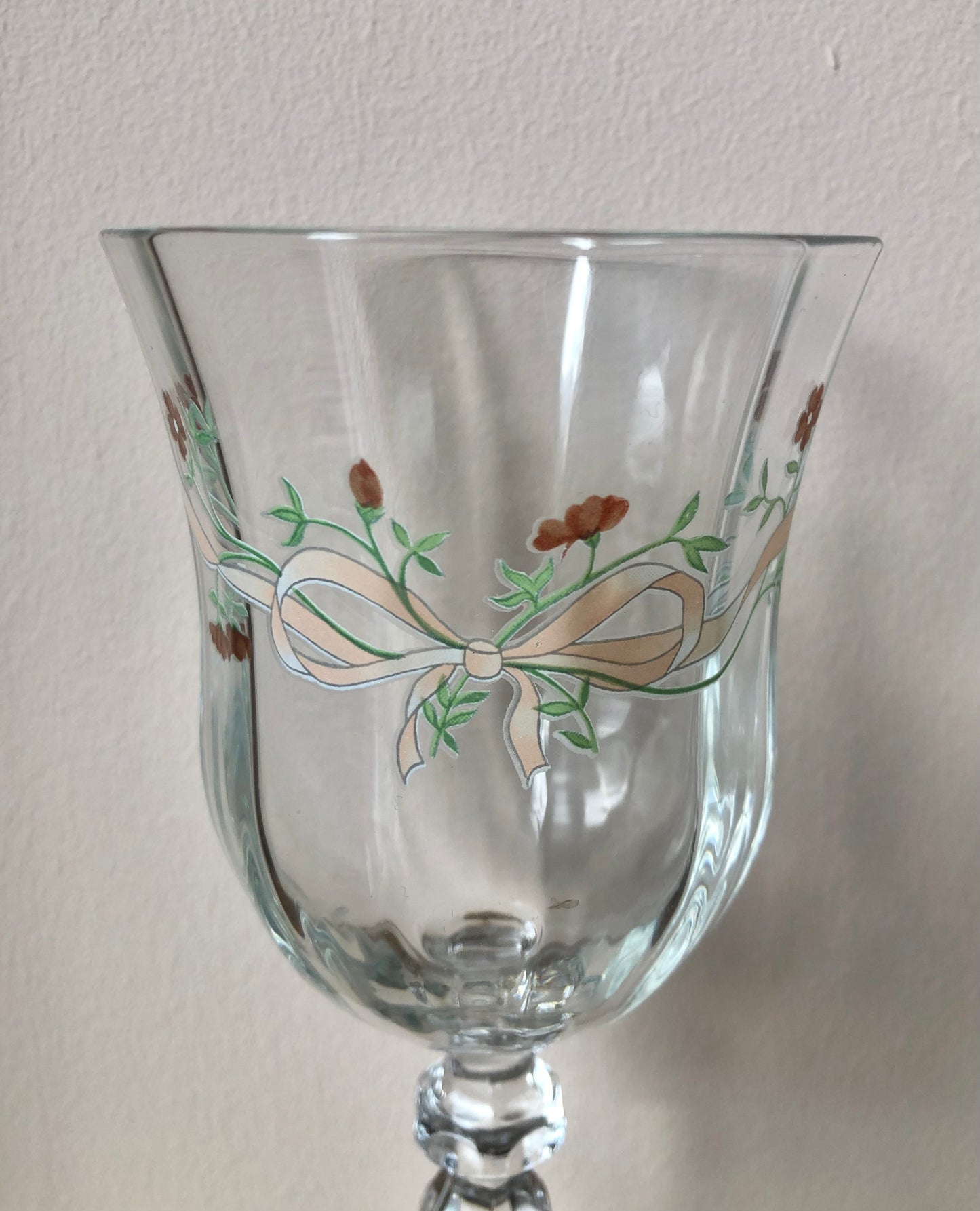 Pair of Johnson Brothers Eternal Beau Wine Glasses