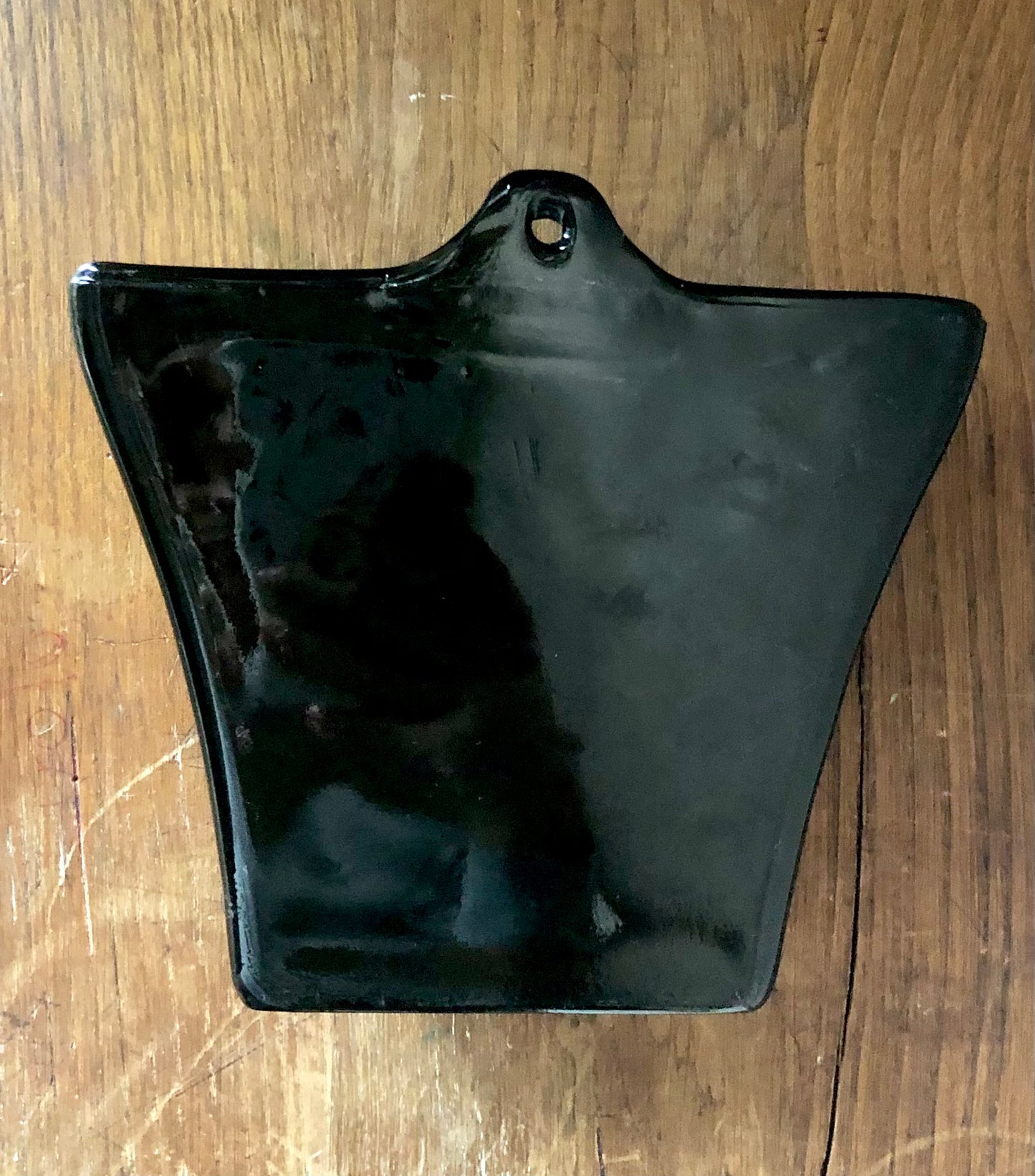 Ceramic Wall Pocket Vase with Polka Dot Design