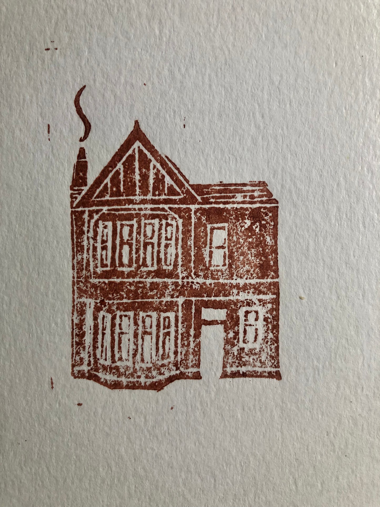 "Parkside" lino print