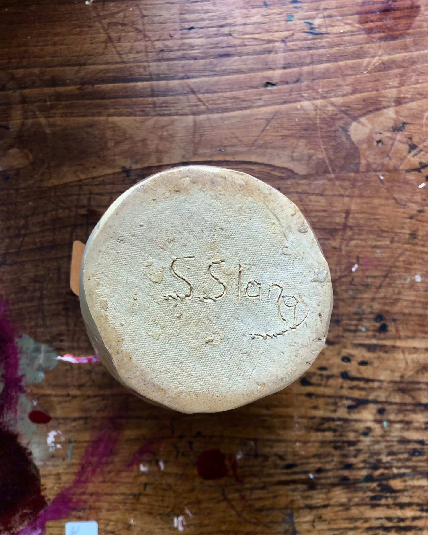 Handmade vintage ceramic vase