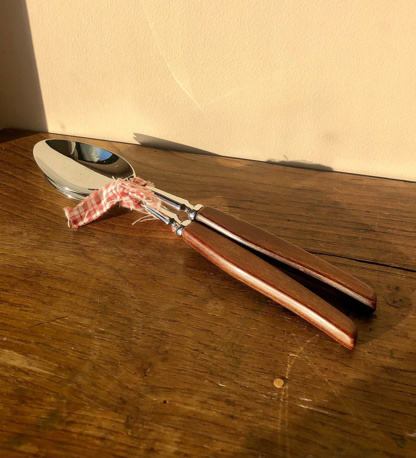 Glosswood Mid-Century Vintage Serving Spoons - Set of 2