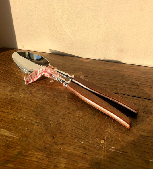 Glosswood Mid-Century Vintage Serving Spoons - Set of 2