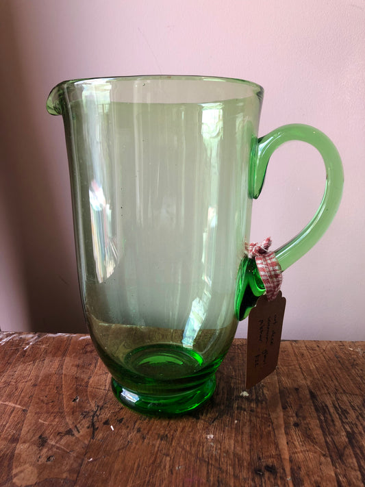 Art Deco uranium glass pitcher
