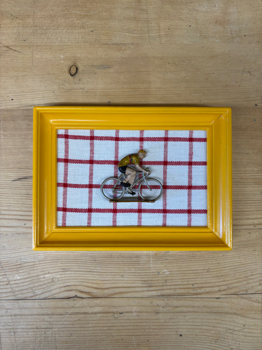 Framed Vintage Tour de France Cyclist
