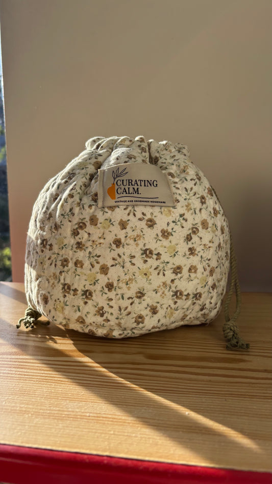 Washbag handmade from vintage quilt