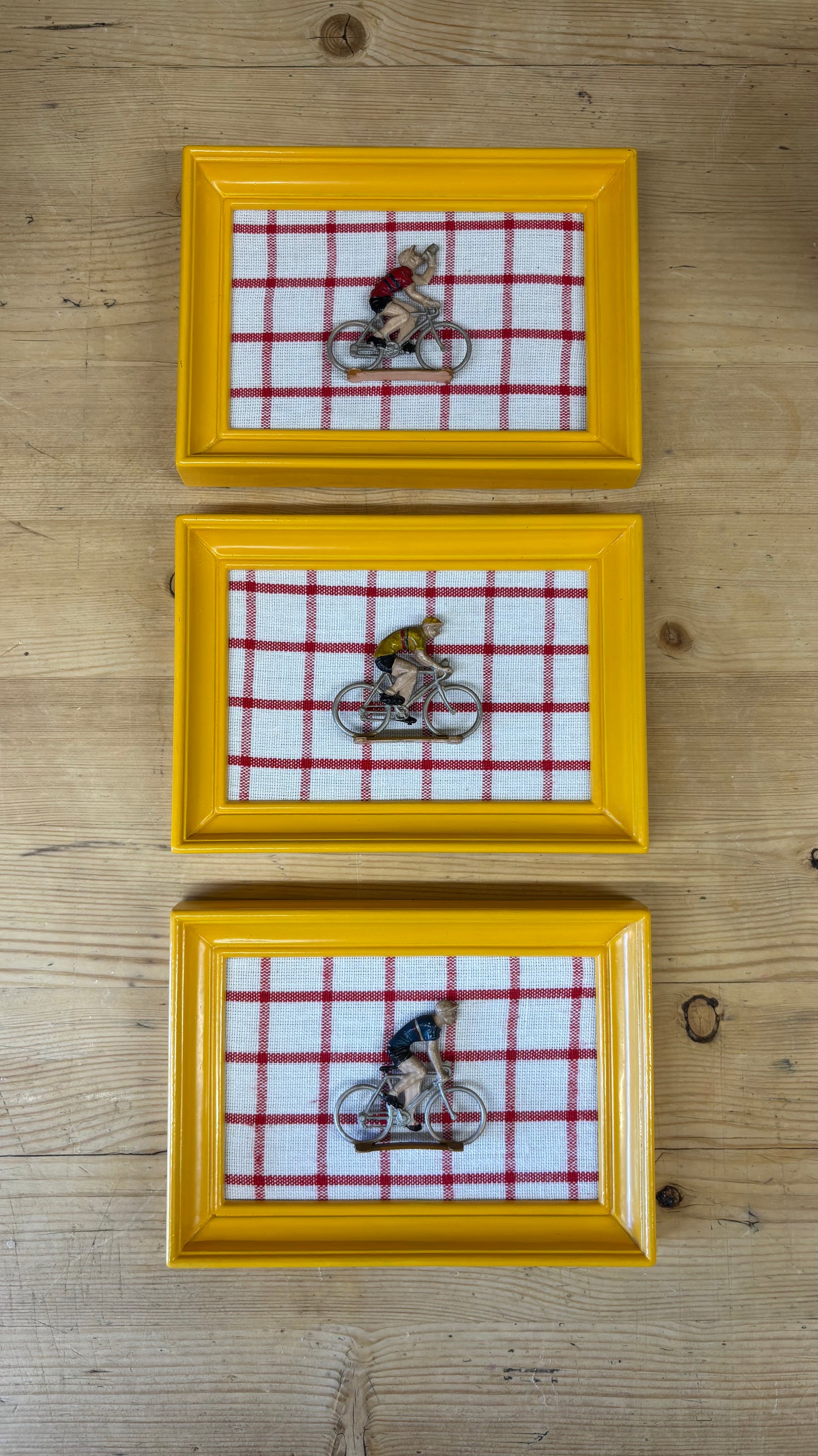 Framed Vintage Tour de France Cyclist