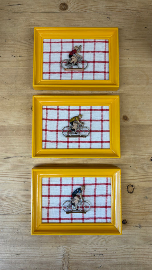 Framed Vintage Tour de France Cyclist