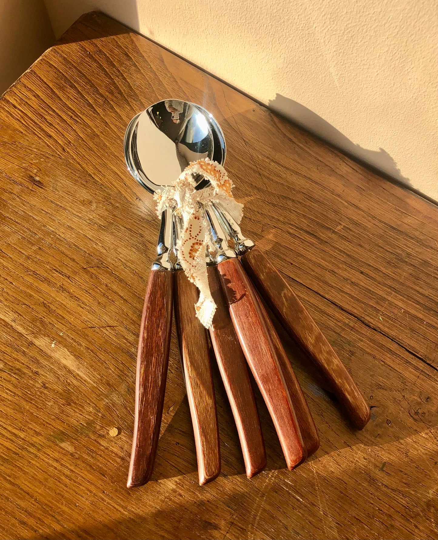 Glosswood Mid-Century Vintage Spoon Set - Set of 6