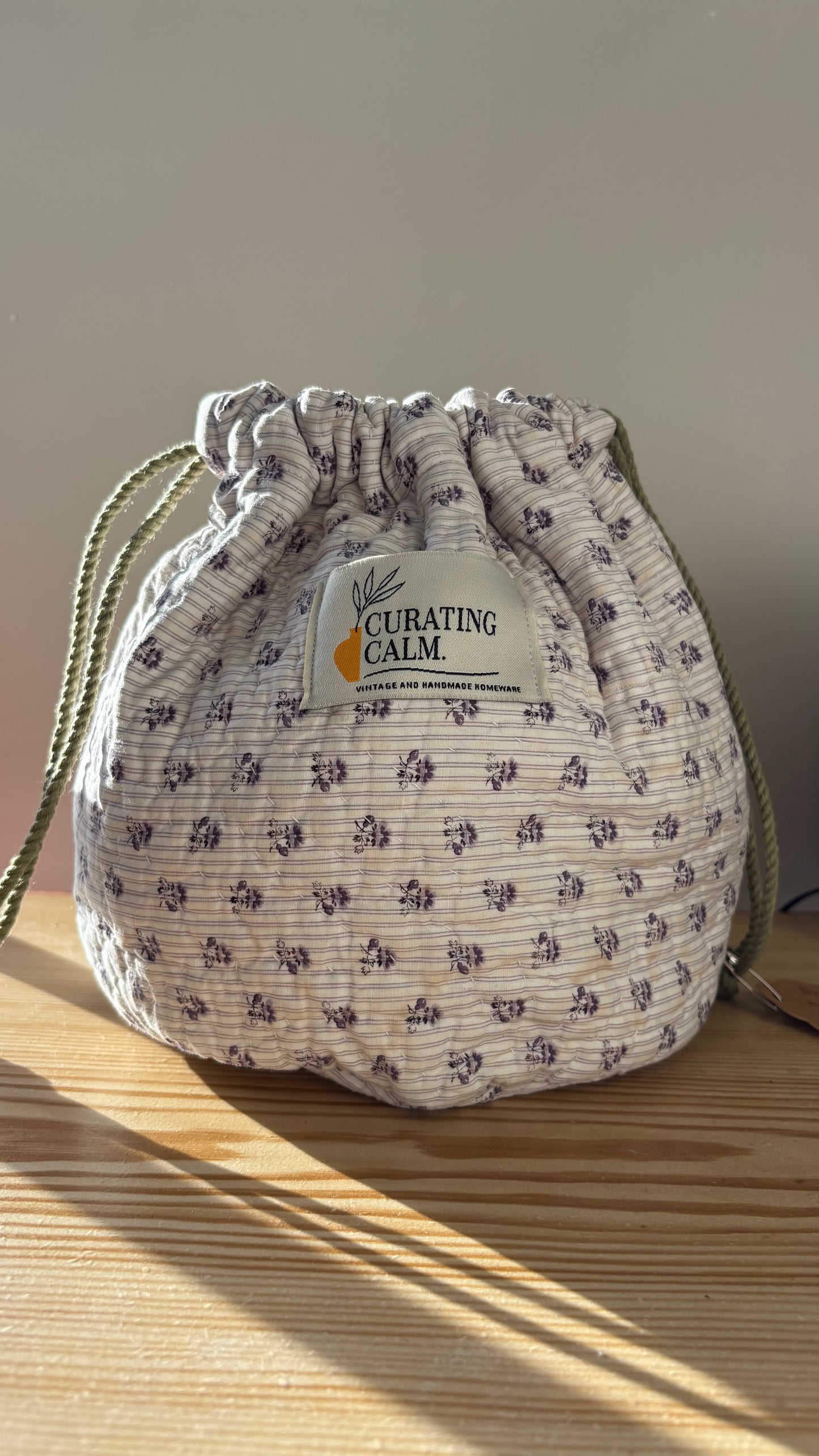 Washbag handmade from vintage quilt