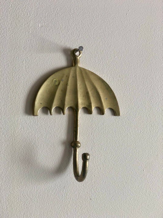 Vintage brass umbrella hook