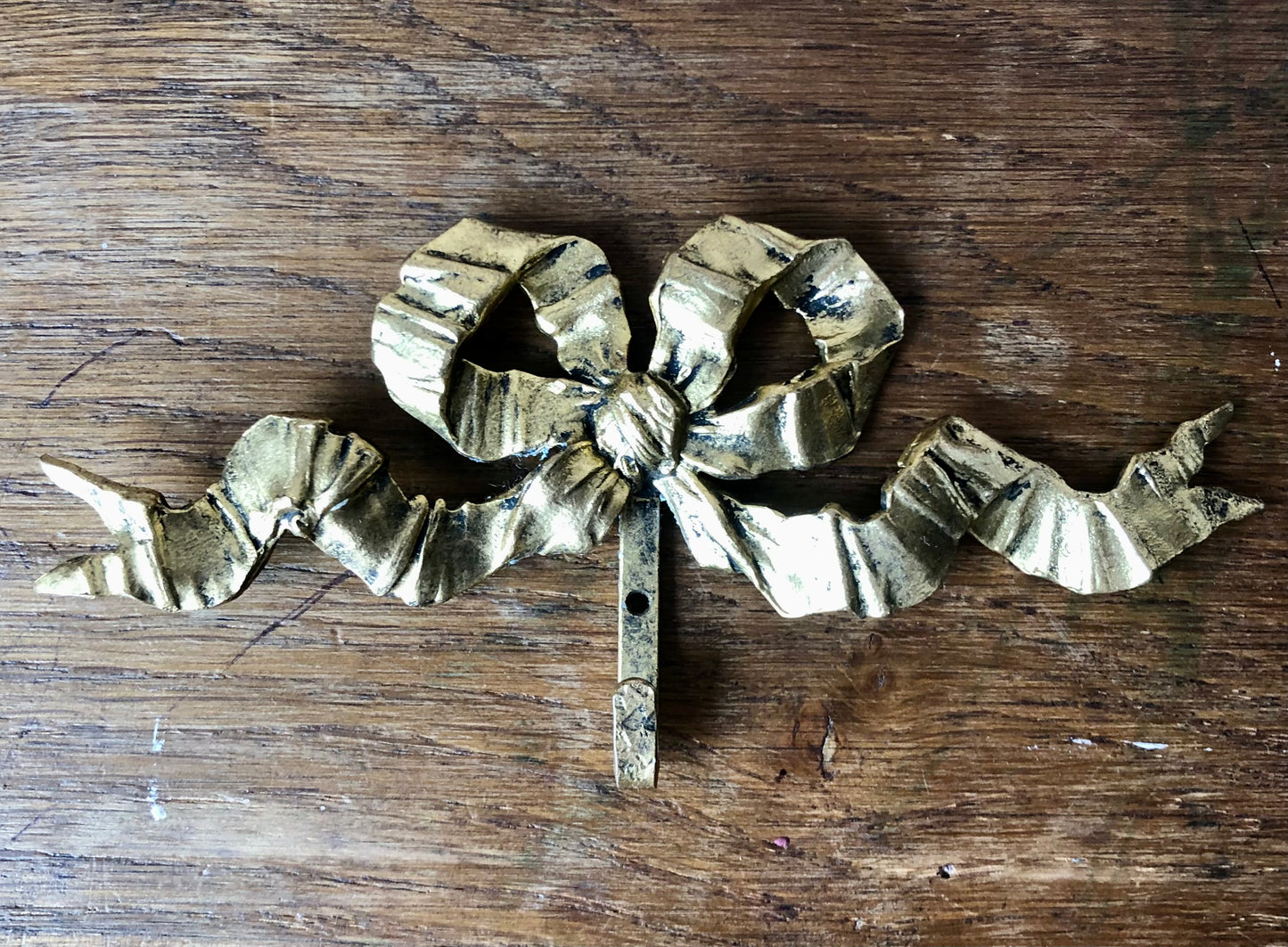 Vintage Brass Bow Hook