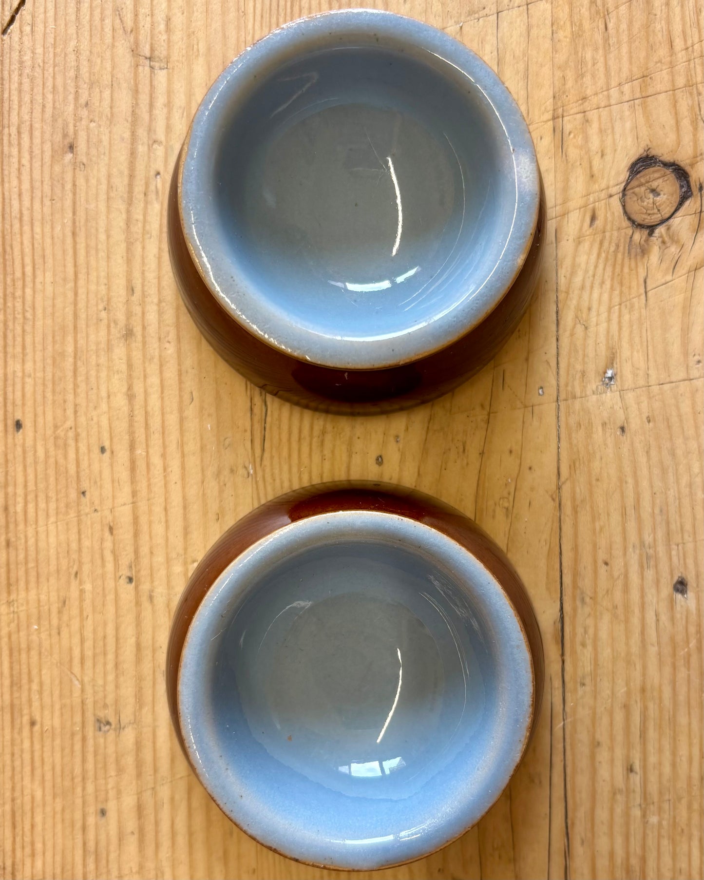 Pair of Vintage Denby Homestead Butter Pats / Pinch Pots