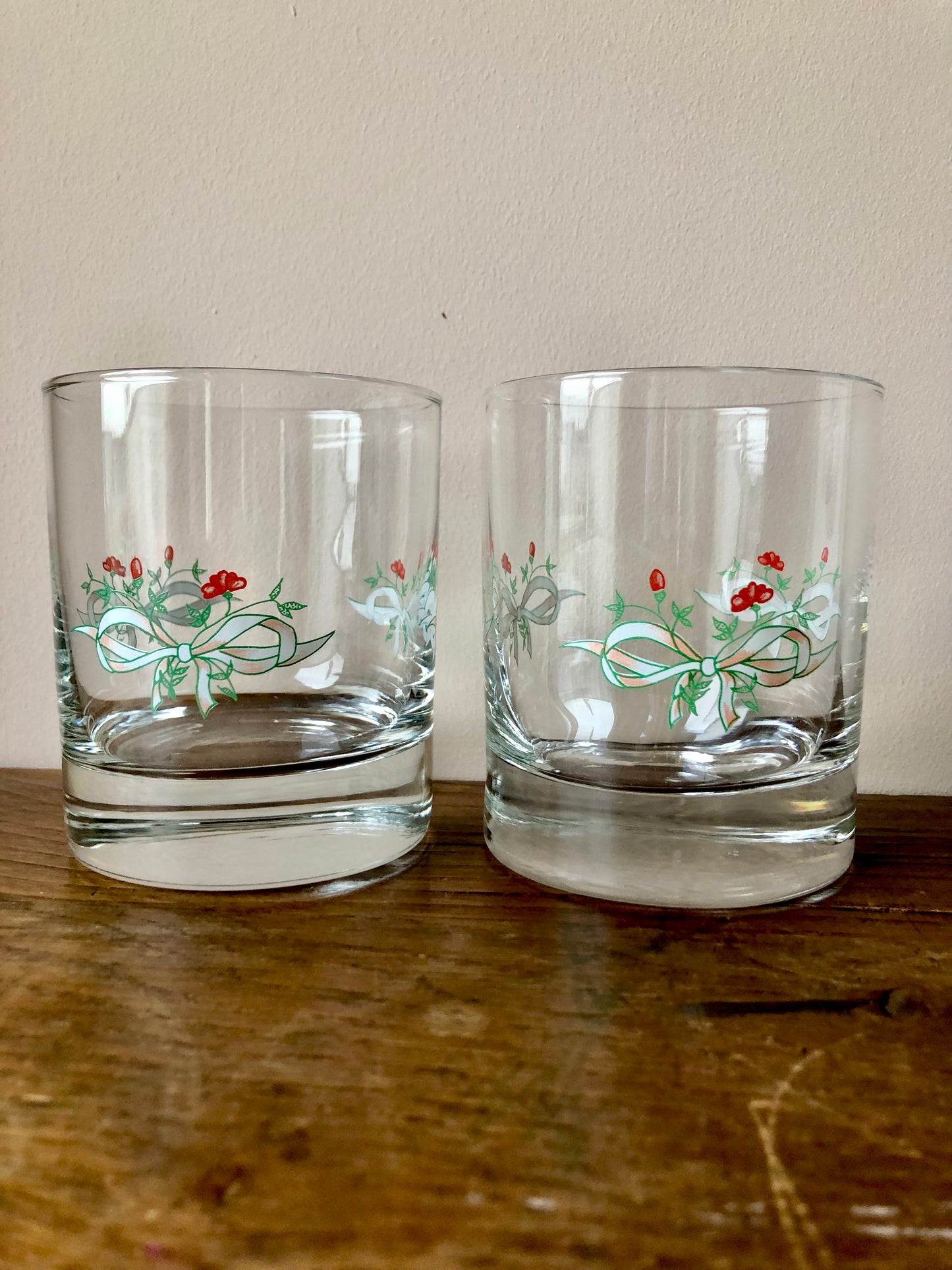 Pair of Vintage Eternal Beau Floral Tumblers