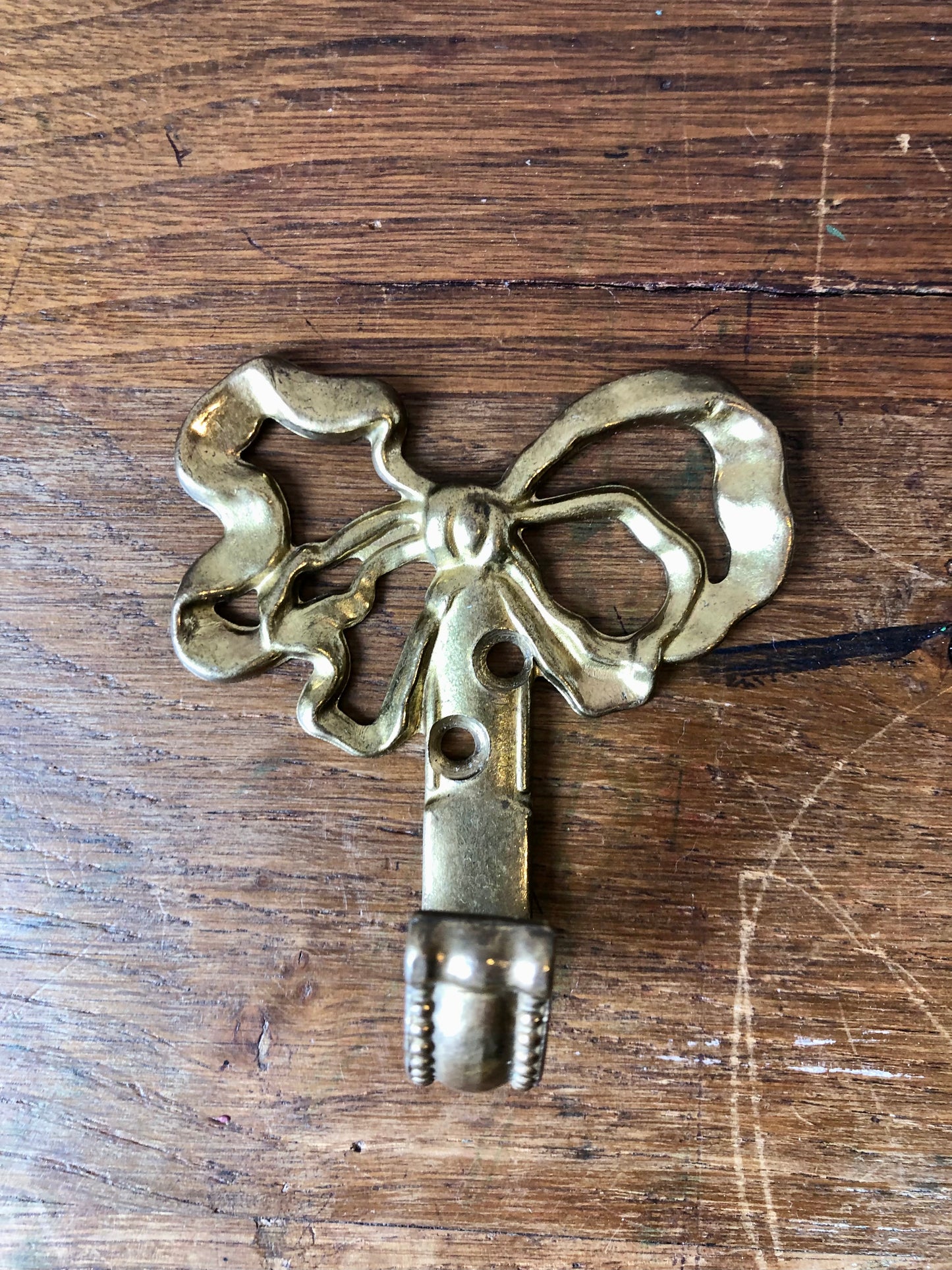 Vintage Brass Bow Hook