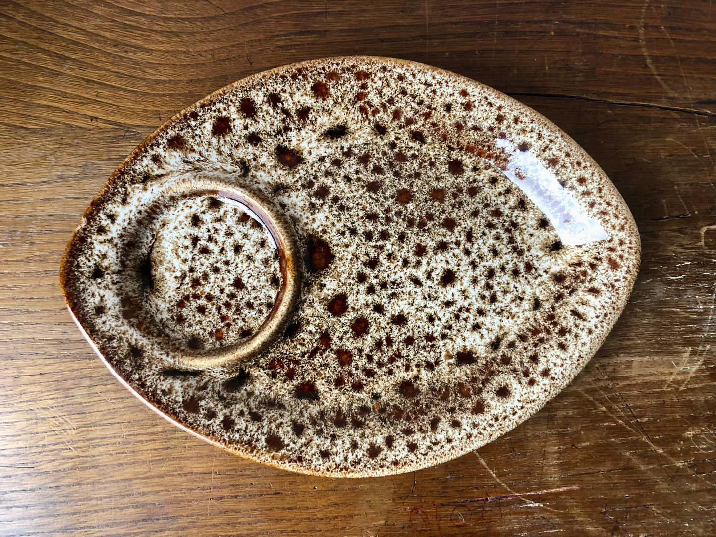 Vintage Fosters Pottery Nibbles and Dip Serveware - Trio Set, Tortoiseshell Colours