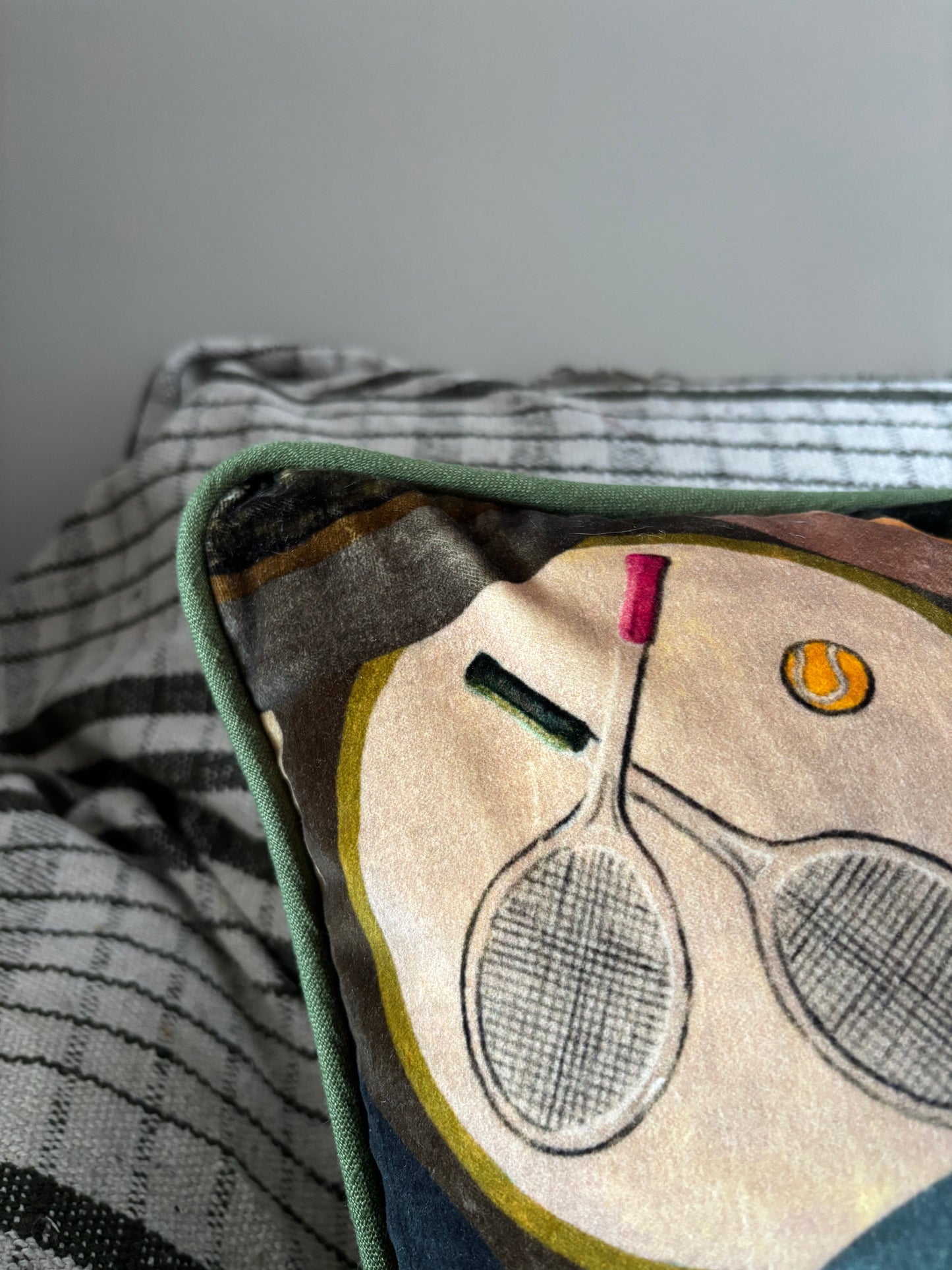 Mulberry "Sporting Life" cushion, 40 x 40cm