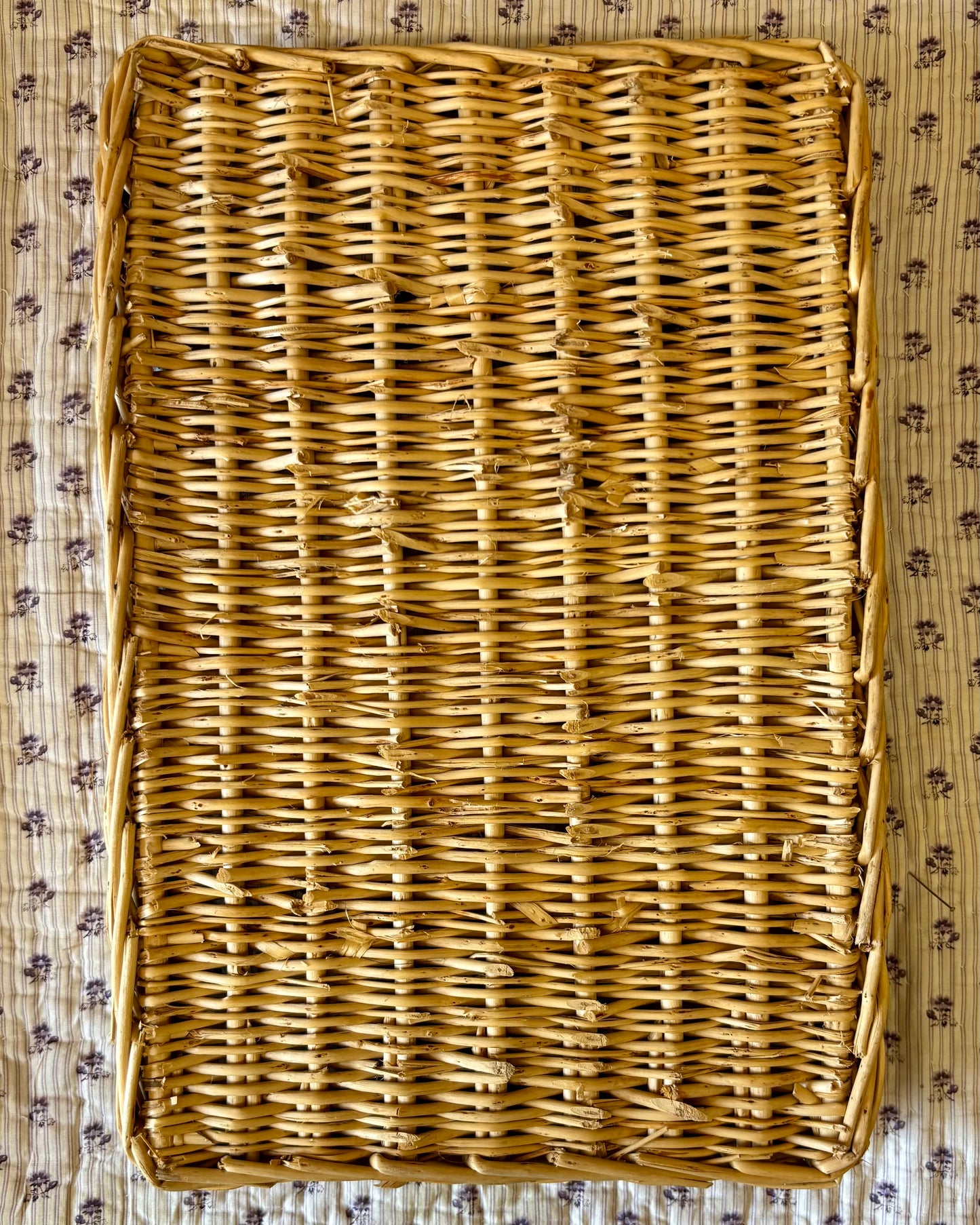 Vintage Wicker Cutlery Tray