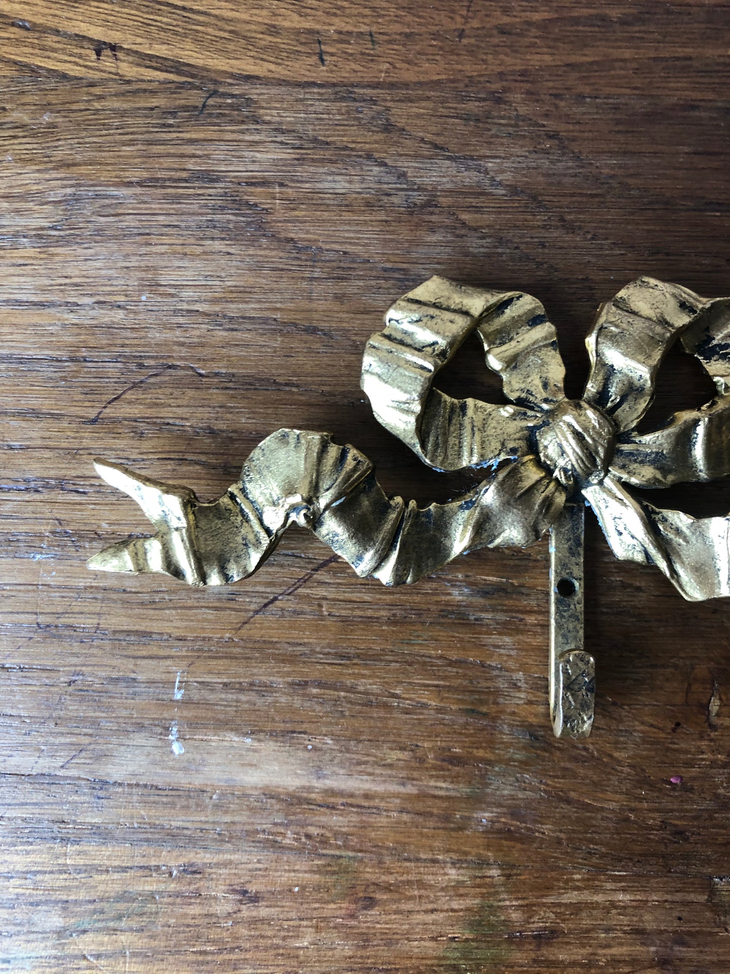 Vintage Brass Bow Hook