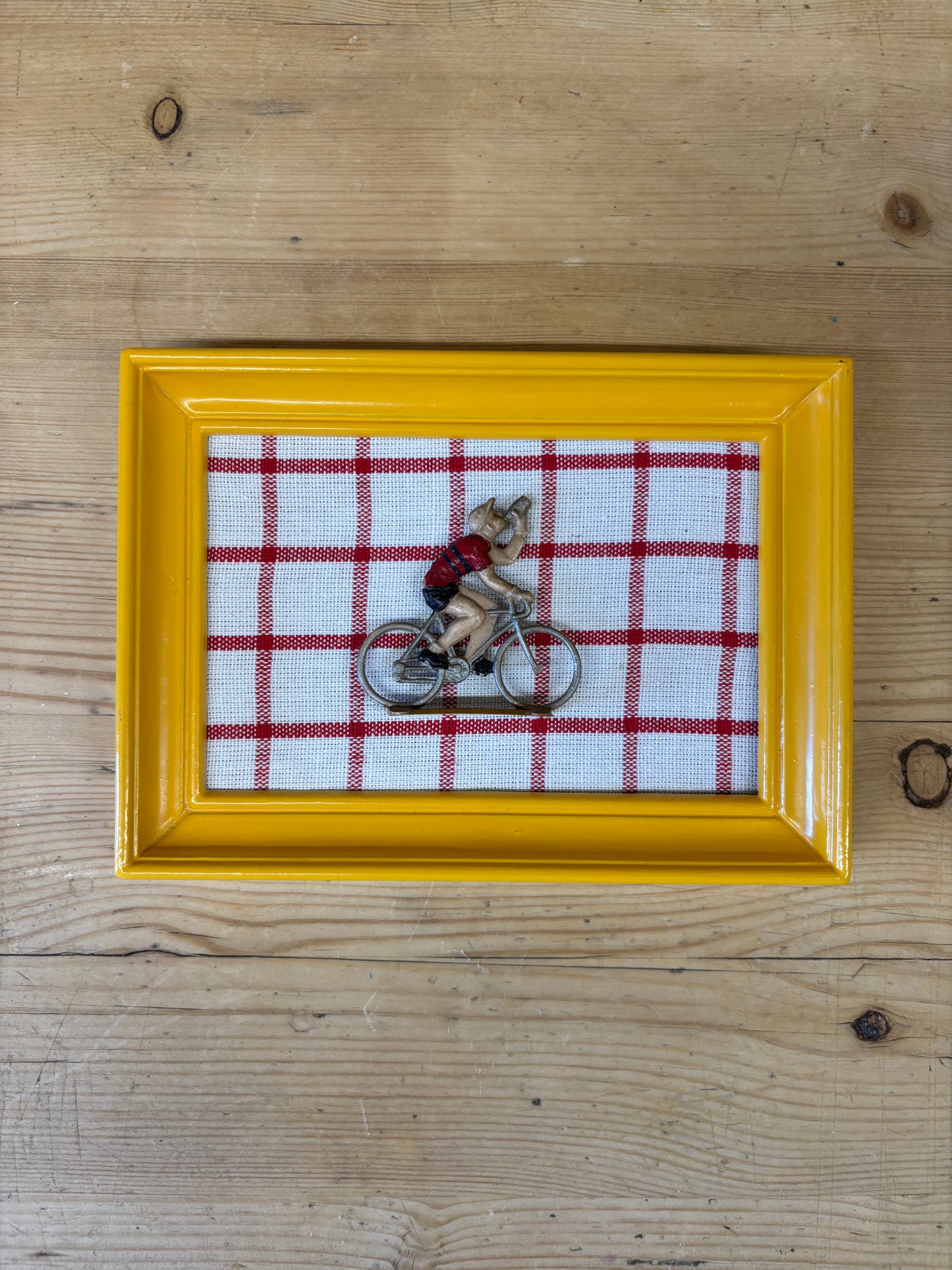 Framed Vintage Tour de France Cyclist