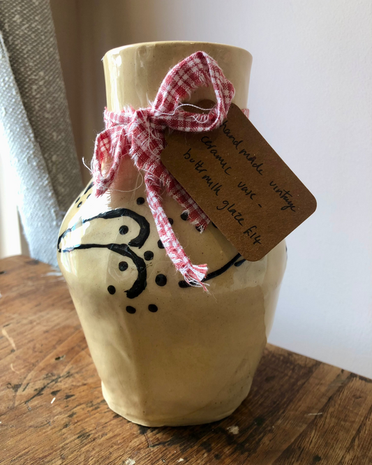 Handmade vintage ceramic vase