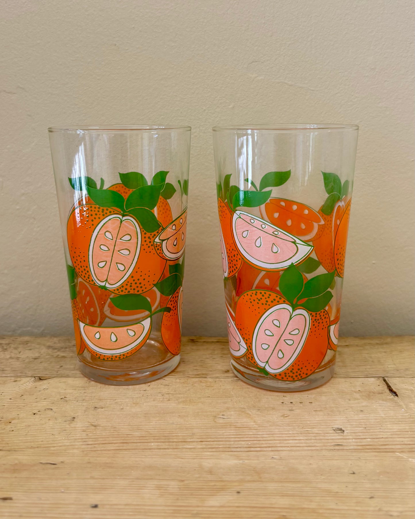 Set of 4 1970's French Juice Glasses
