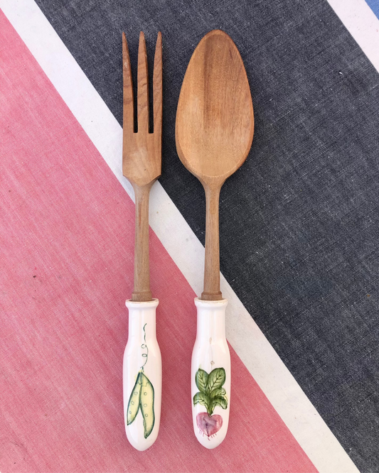 Pair of vintage salad servers