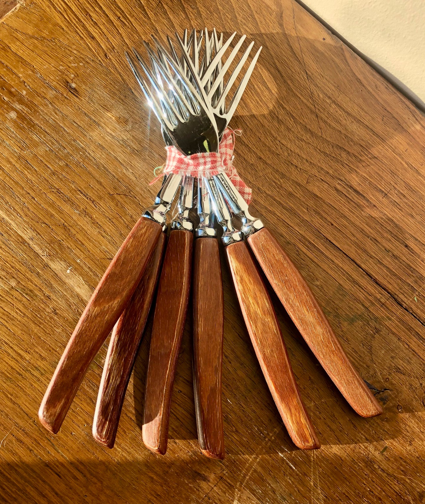 Glosswood Mid-Century Vintage Fork Set - Set of 6