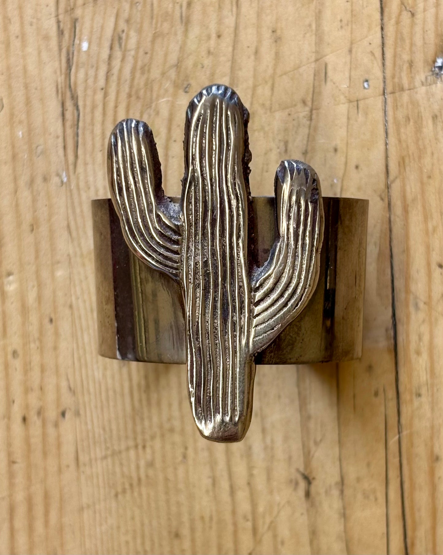 Set of 6 Vintage Western Metal Napkin Rings