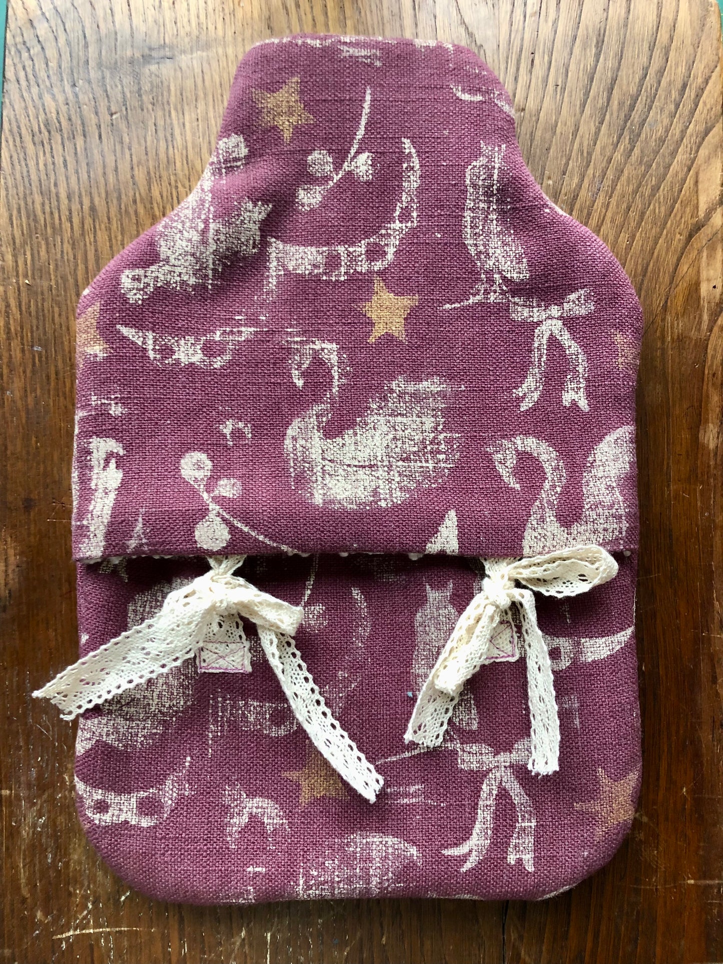 Swans and Bows Hot Water Bottle Cover