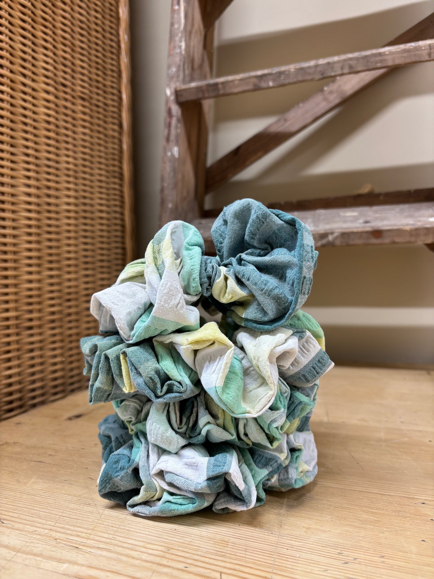 Scrappy Scrunchie - green check