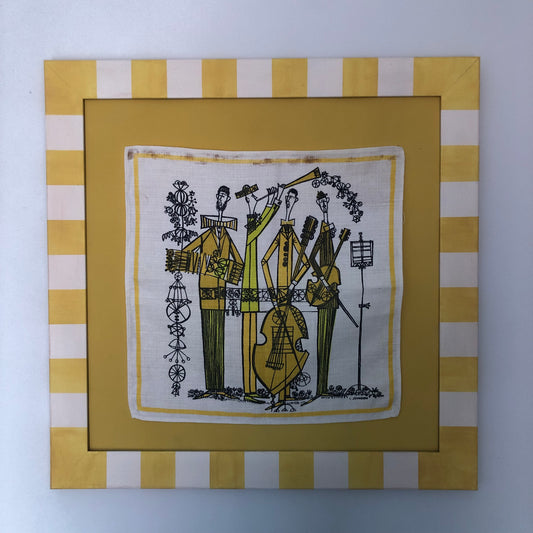 Framed vintage Swedish napkin